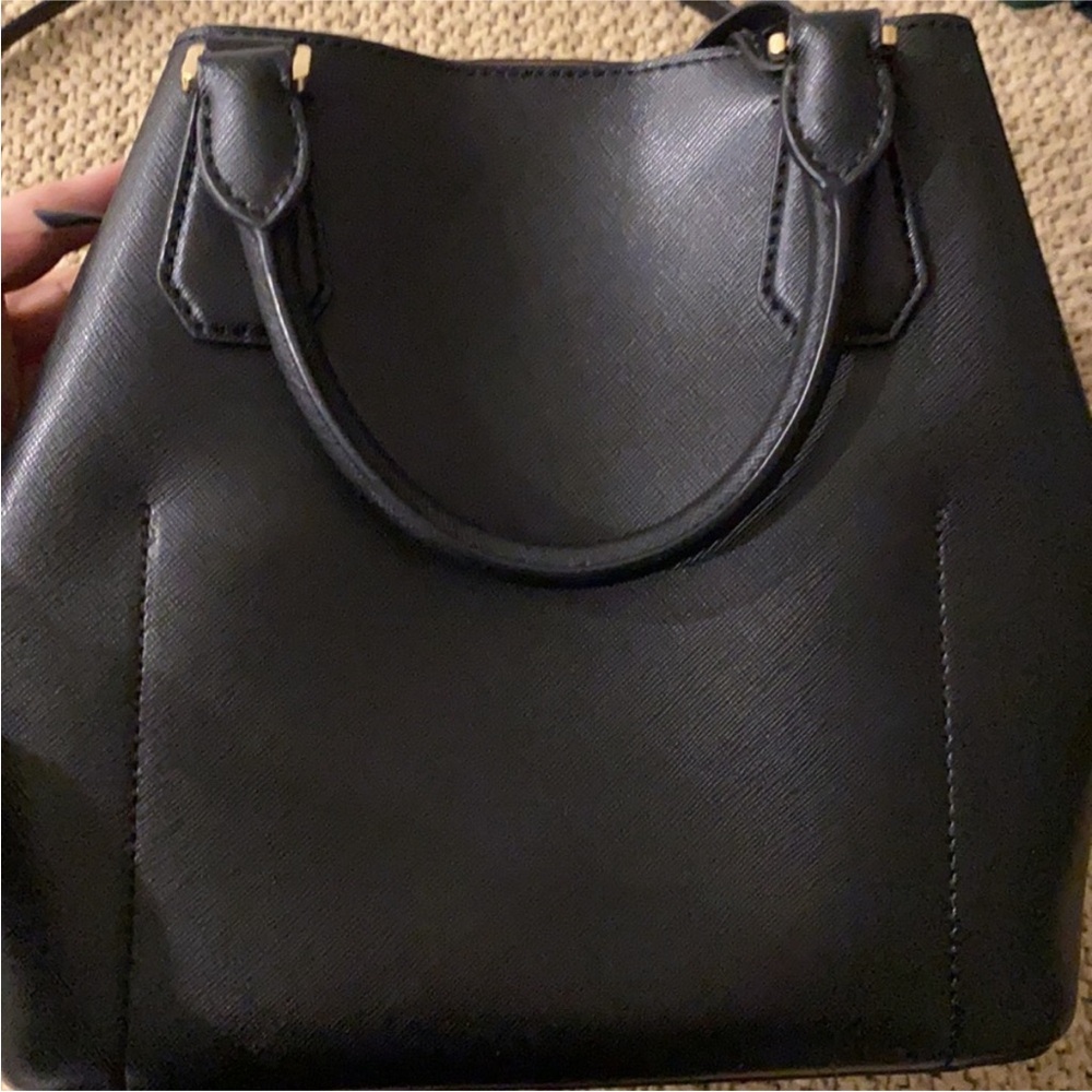 Michael Kors Black Leather Tote Bag - Picture 6 of 8
